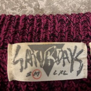 Saturdays Men's Crewneck Sweater - Black and Purple